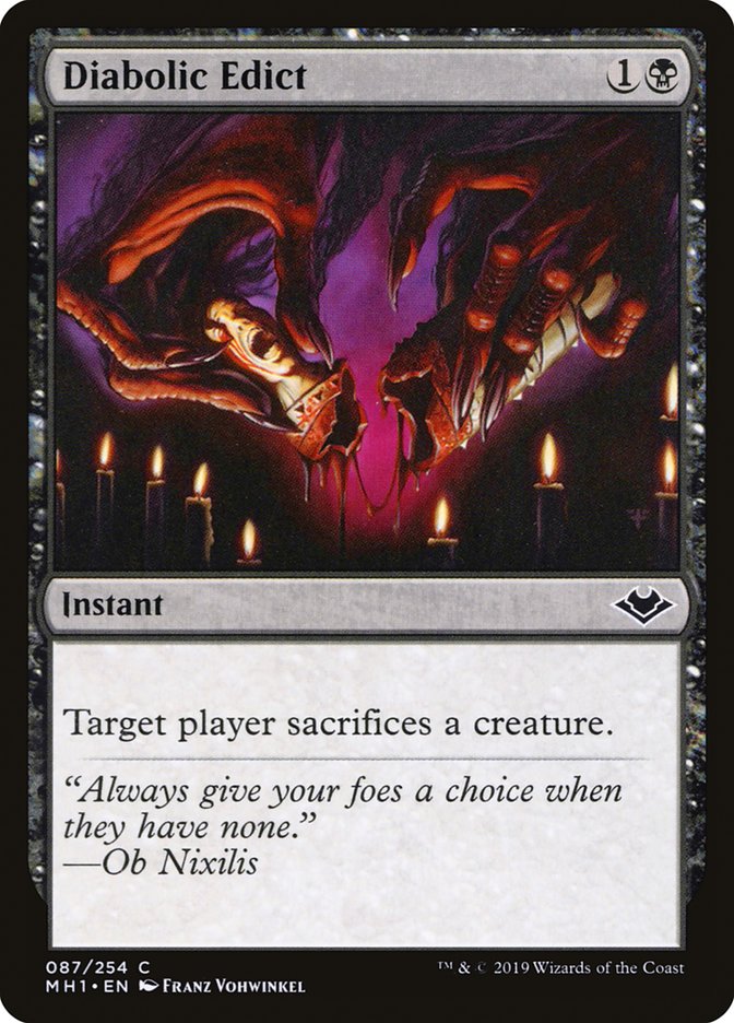 Diabolic Edict [Modern Horizons] | Shuffle n Cut Hobbies & Games