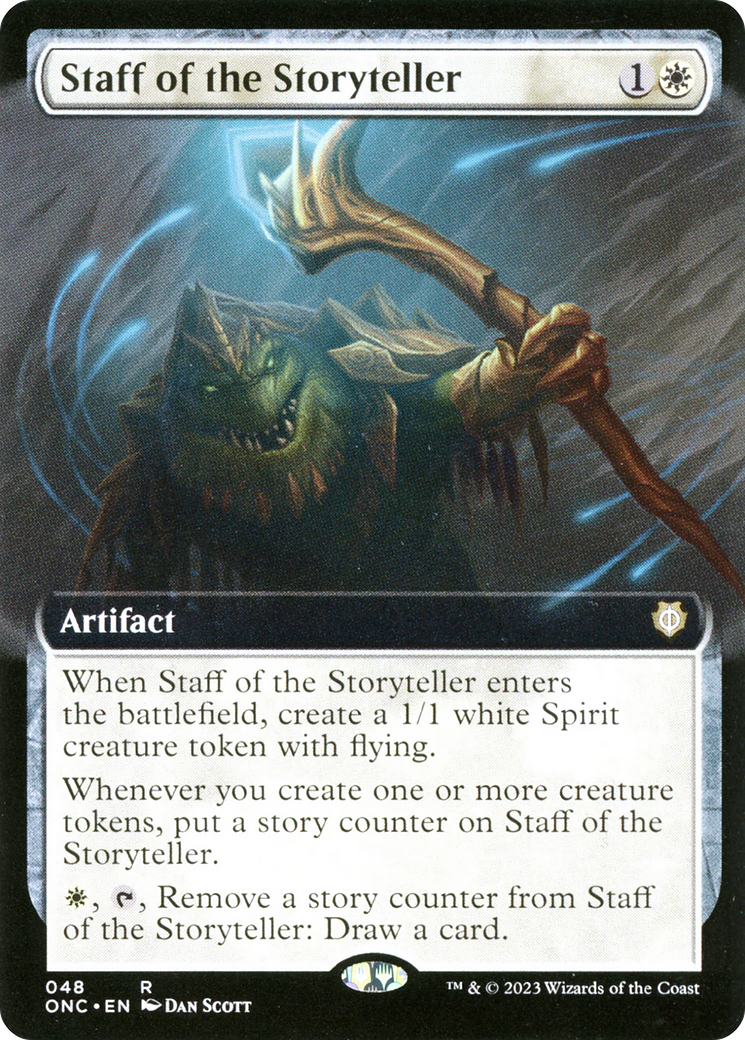 Staff of the Storyteller (Extended Art) [Phyrexia: All Will Be One Commander] | Shuffle n Cut Hobbies & Games