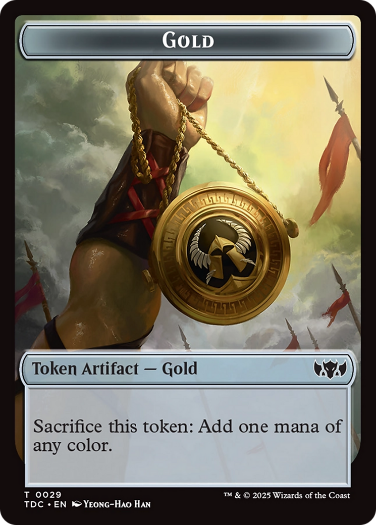 Elemental (0016) // Gold Double-Sided Token [Tarkir: Dragonstorm Commander Tokens] | Shuffle n Cut Hobbies & Games