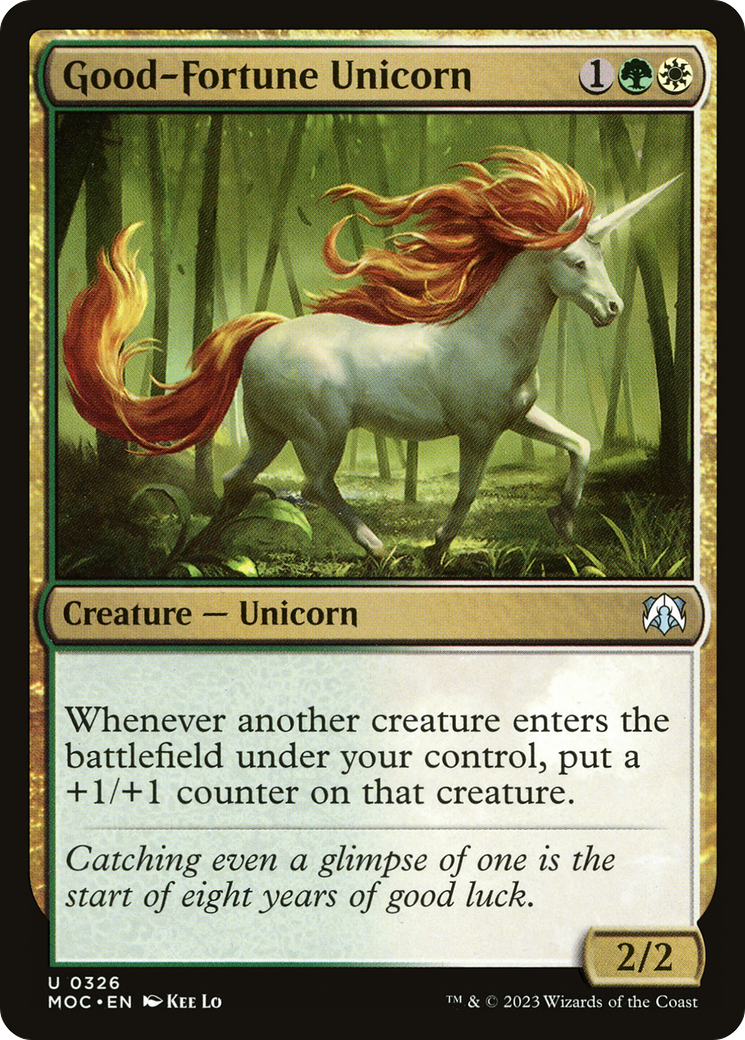 Good-Fortune Unicorn [March of the Machine Commander] | Shuffle n Cut Hobbies & Games