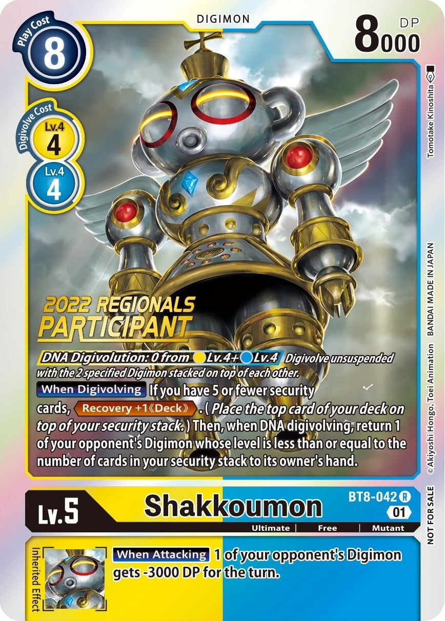 Shakkoumon [BT8-042] (2022 Championship Offline Regional) (Online Participant) [New Awakening Promos] | Shuffle n Cut Hobbies & Games