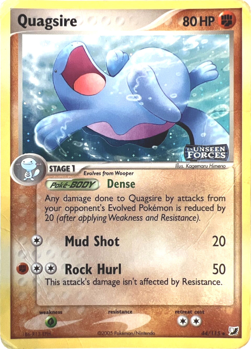 Quagsire (44/115) (Stamped) [EX: Unseen Forces] | Shuffle n Cut Hobbies & Games