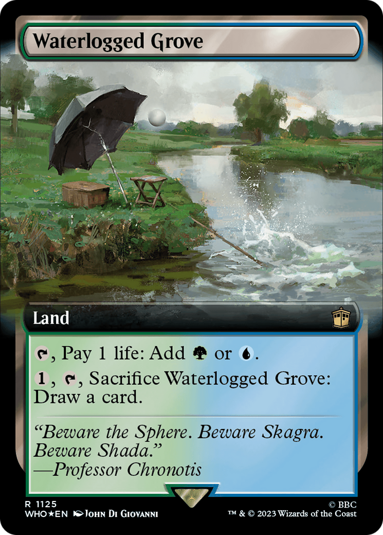 Waterlogged Grove (Extended Art) (Surge Foil) [Doctor Who] | Shuffle n Cut Hobbies & Games