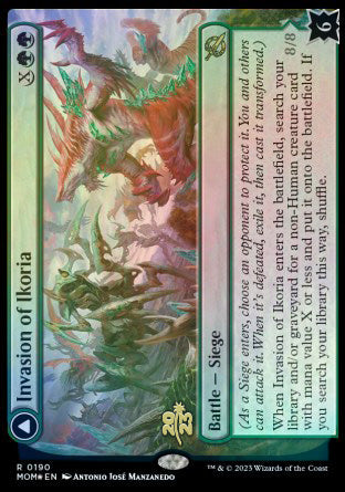 Invasion of Ikoria // Zilortha, Apex of Ikoria [March of the Machine Prerelease Promos] | Shuffle n Cut Hobbies & Games