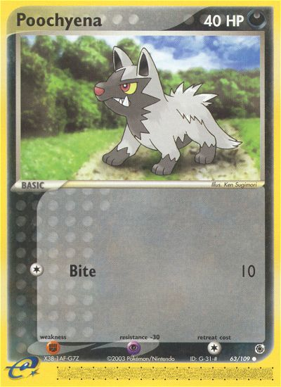 Poochyena (63/109) [EX: Ruby & Sapphire] | Shuffle n Cut Hobbies & Games