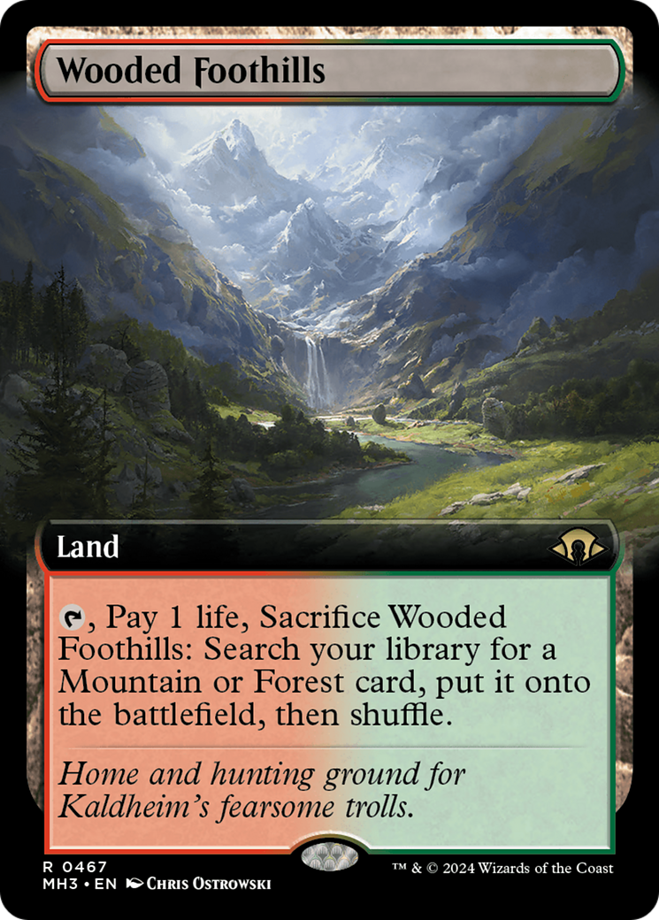 Wooded Foothills (Extended Art) [Modern Horizons 3] | Shuffle n Cut Hobbies & Games