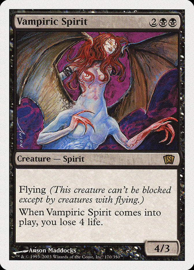 Vampiric Spirit (8th Edition) [Oversize Cards] | Shuffle n Cut Hobbies & Games