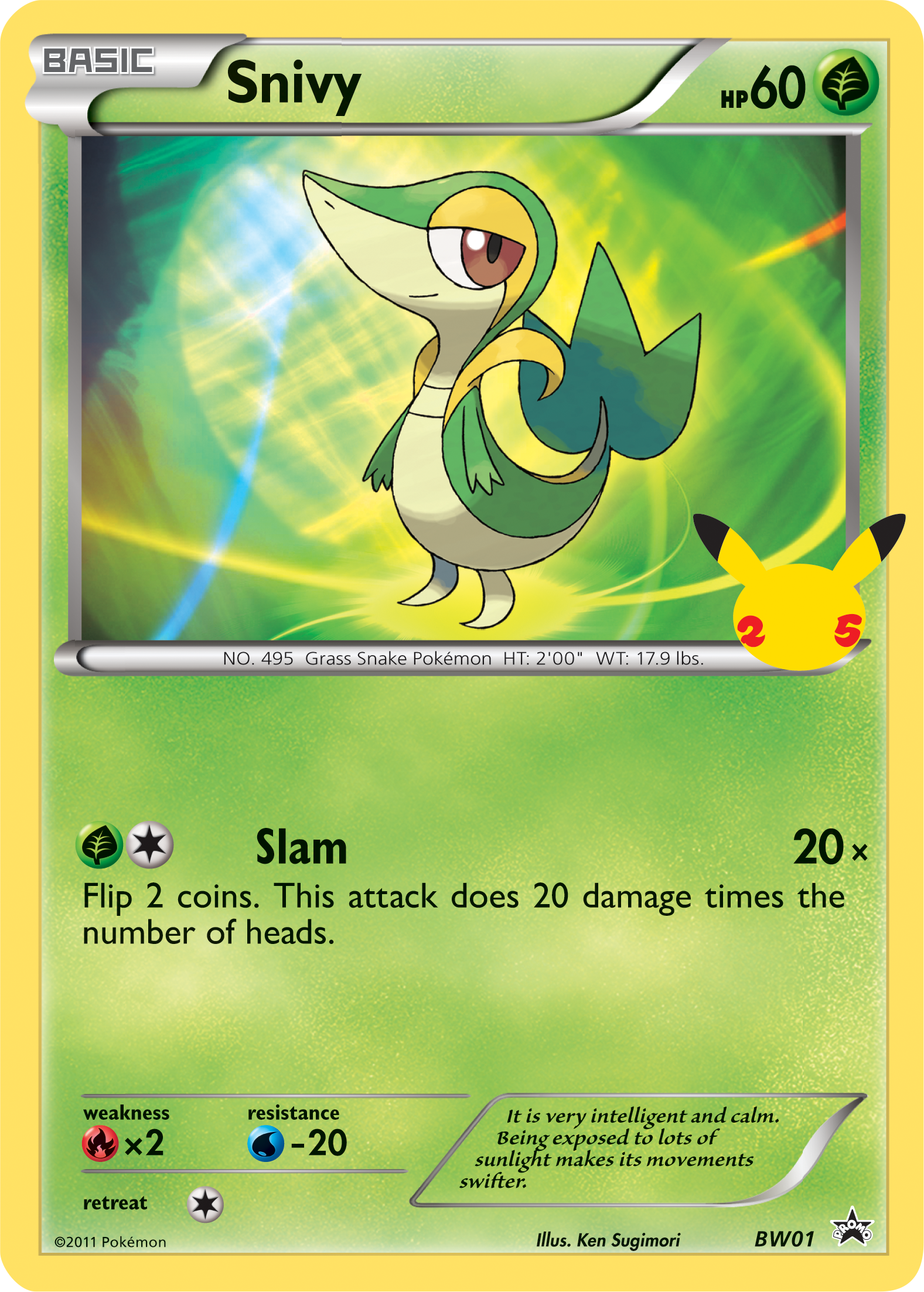 Snivy (BW01) (Jumbo Card) [First Partner Pack] | Shuffle n Cut Hobbies & Games