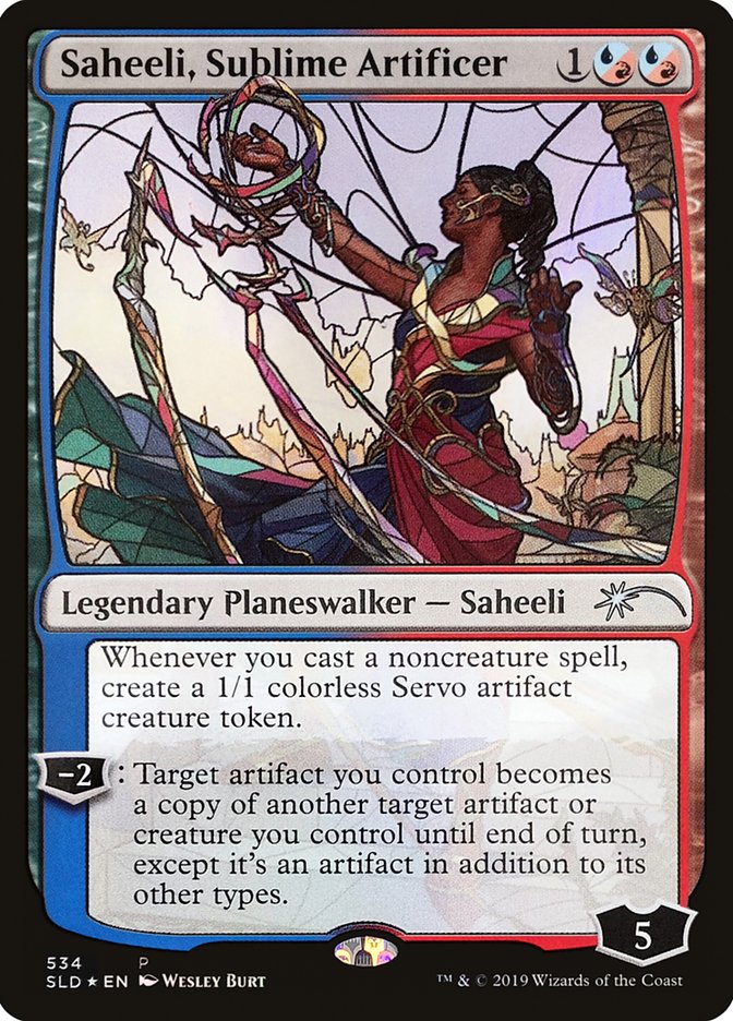 Saheeli, Sublime Artificer (Stained Glass) [Secret Lair Drop Promos] | Shuffle n Cut Hobbies & Games