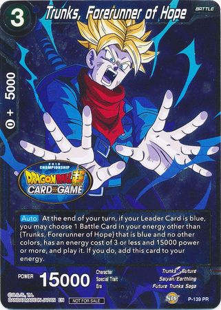 Trunks, Forerunner of Hope (Championship Final 2019) (P-139) [Tournament Promotion Cards] | Shuffle n Cut Hobbies & Games