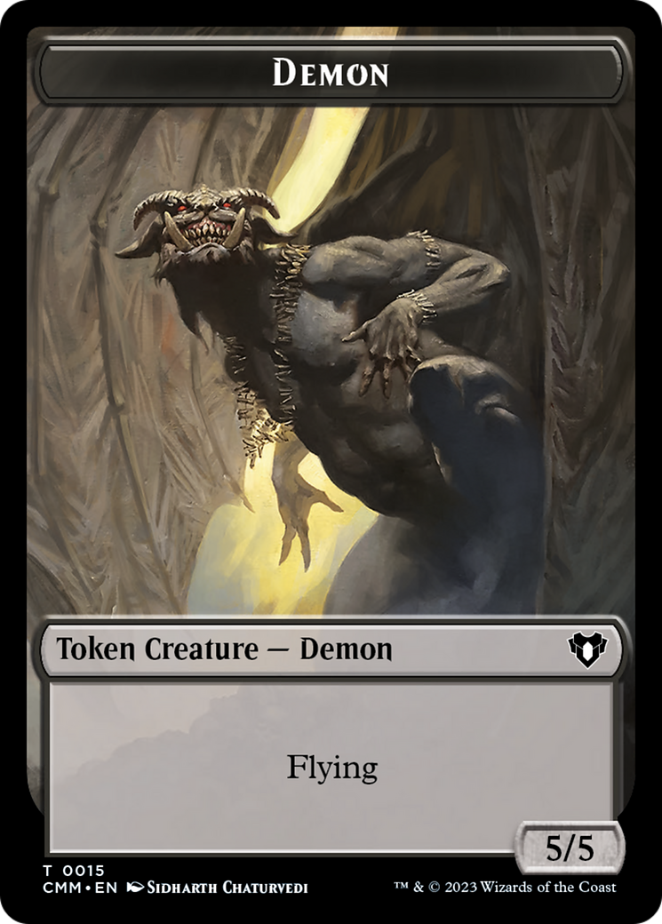 Eldrazi Spawn // Demon Double-Sided Token [Commander Masters Tokens] | Shuffle n Cut Hobbies & Games