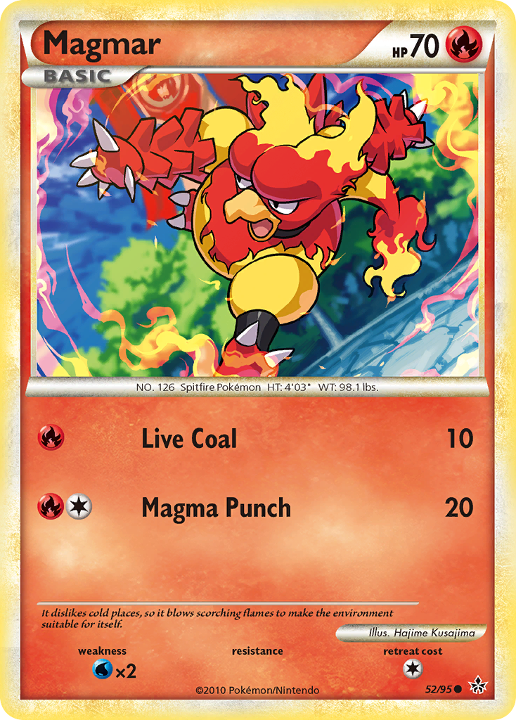 Magmar (52/95) [HeartGold & SoulSilver: Unleashed] | Shuffle n Cut Hobbies & Games