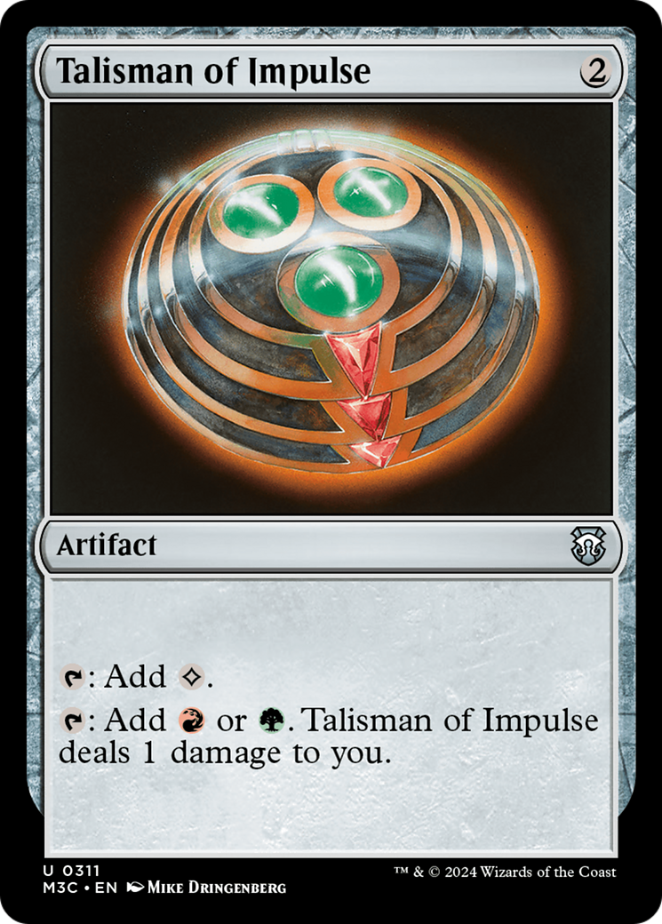 Talisman of Impulse (Ripple Foil) [Modern Horizons 3 Commander] | Shuffle n Cut Hobbies & Games