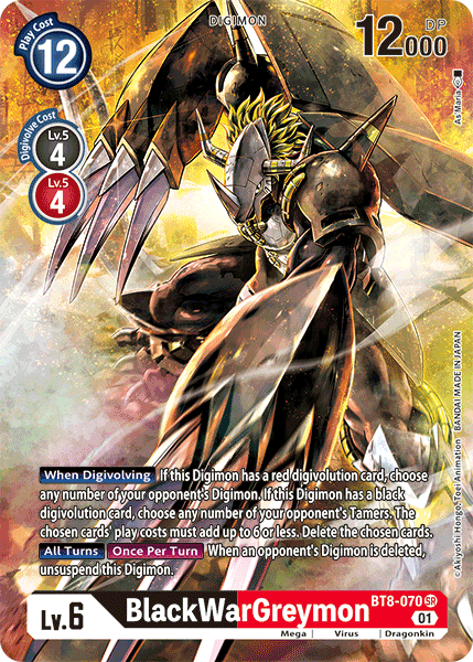 BlackWarGreymon [BT8-070] (Alternate Art) [New Awakening] | Shuffle n Cut Hobbies & Games