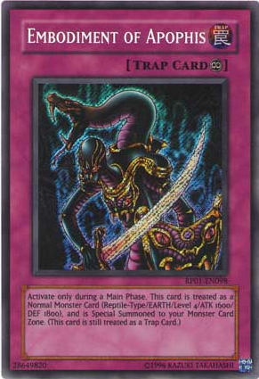 Embodiment of Apophis [RP01-EN098] Secret Rare | Shuffle n Cut Hobbies & Games