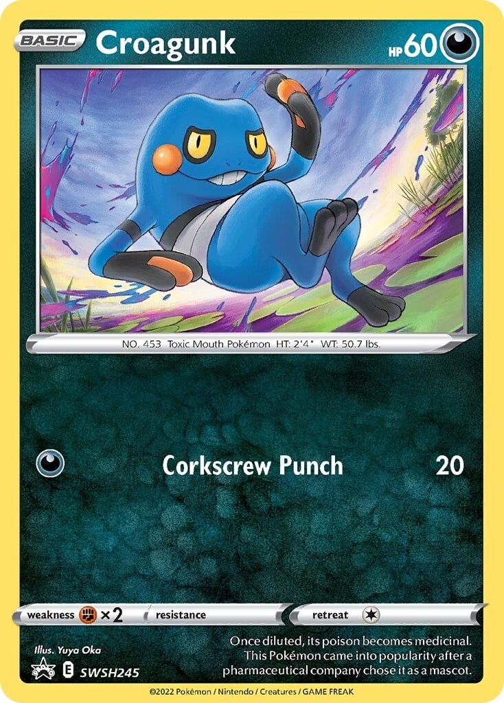 Croagunk (SWSH245) [Sword & Shield: Black Star Promos] | Shuffle n Cut Hobbies & Games