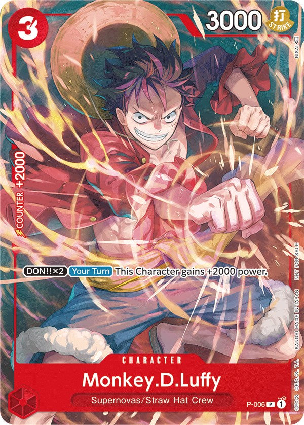 Monkey.D.Luffy (P-006) (Tournament Pack Vol. 1) [One Piece Promotion Cards] | Shuffle n Cut Hobbies & Games