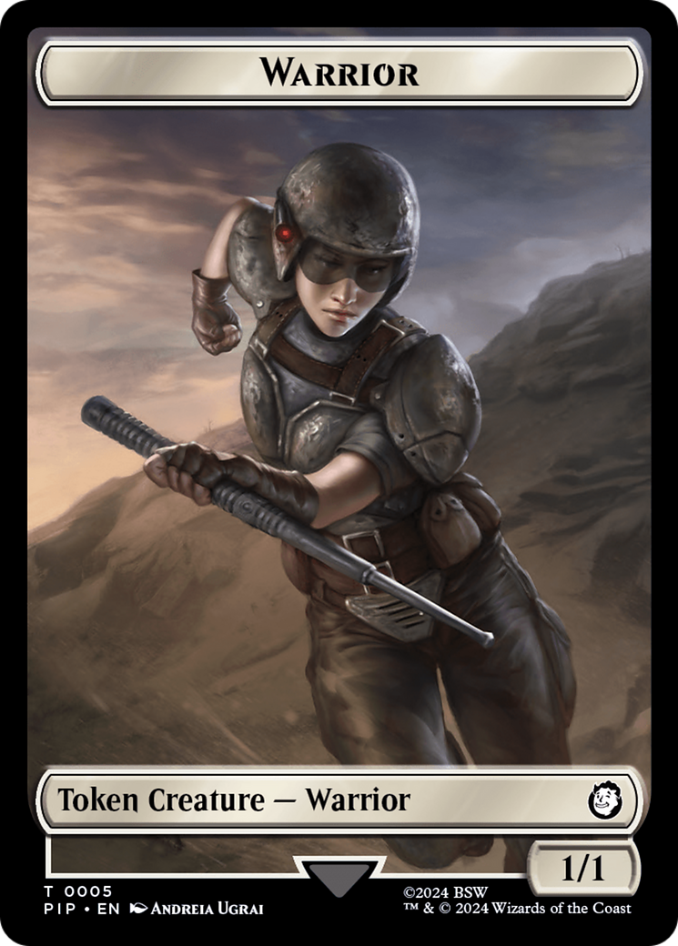 Warrior // Food (0012) Double-Sided Token [Fallout Tokens] | Shuffle n Cut Hobbies & Games