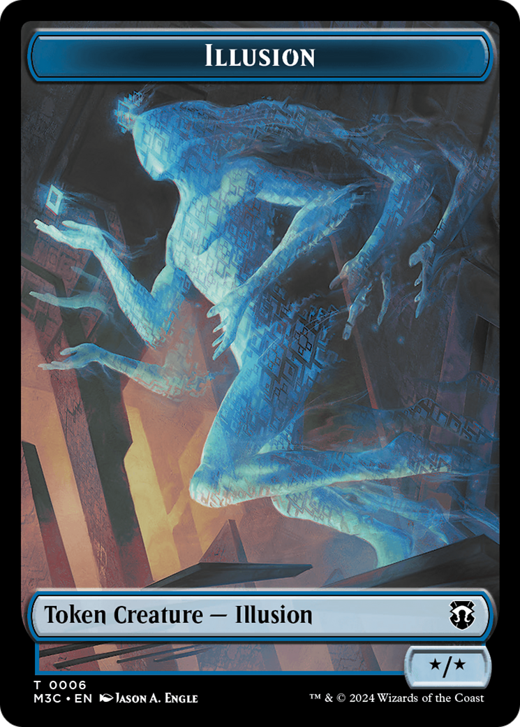 Illusion // Servo Double-Sided Token [Modern Horizons 3 Commander Tokens] | Shuffle n Cut Hobbies & Games