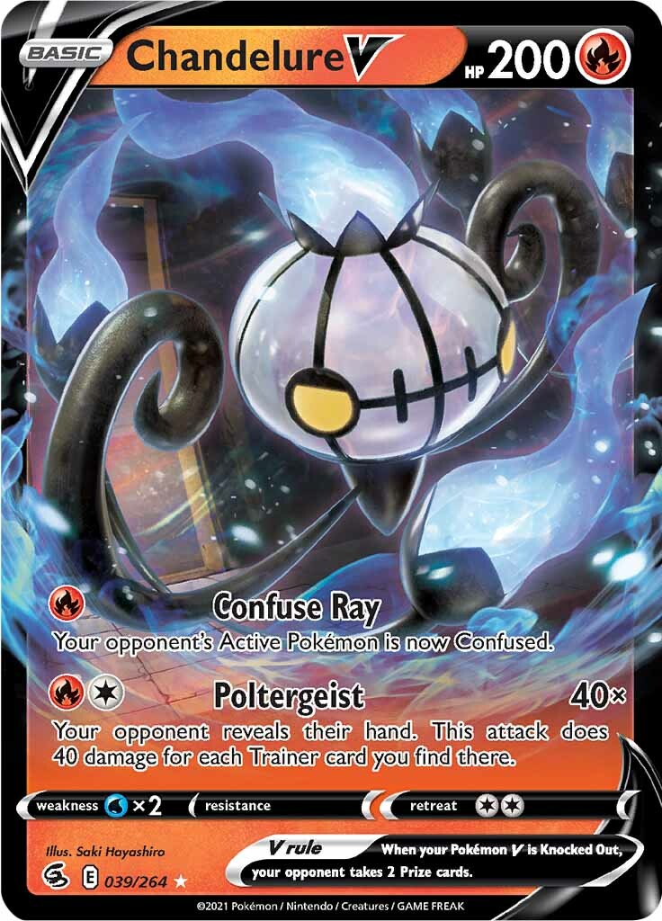 Chandelure V (039/264) [Sword & Shield: Fusion Strike] | Shuffle n Cut Hobbies & Games