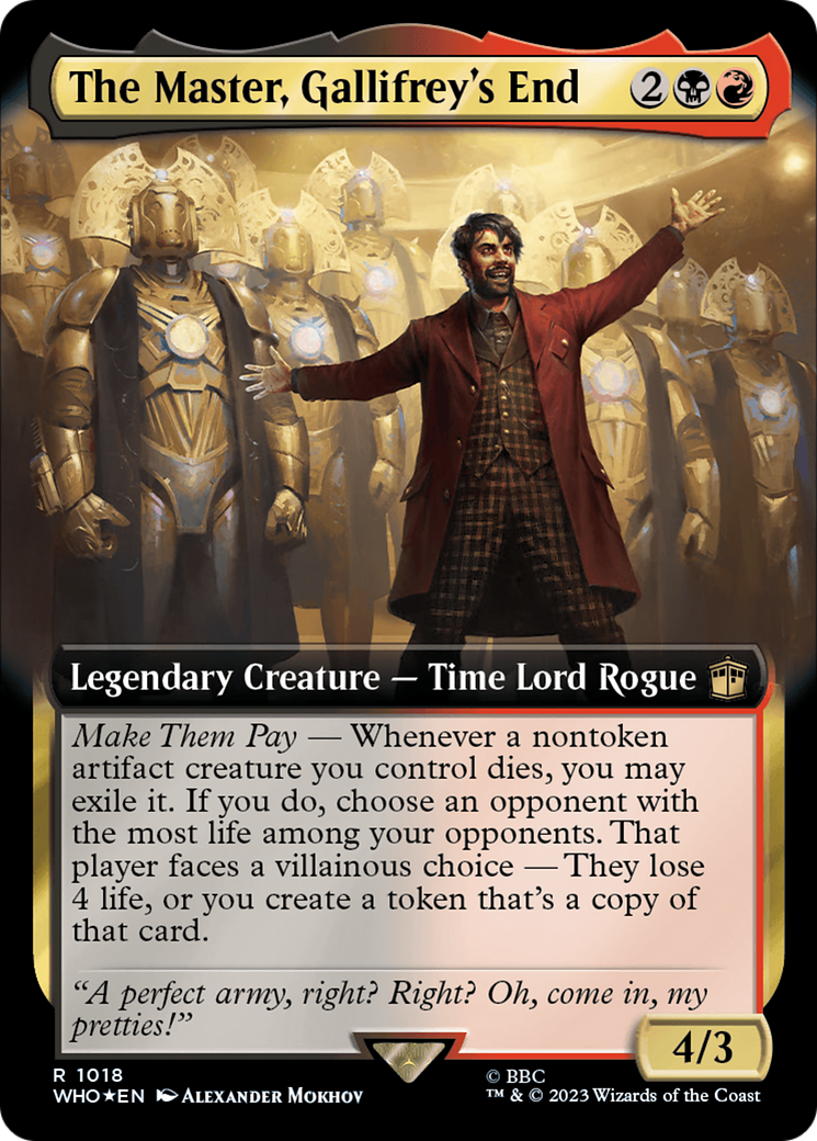 The Master, Gallifrey's End (Extended Art) (Surge Foil) [Doctor Who] | Shuffle n Cut Hobbies & Games