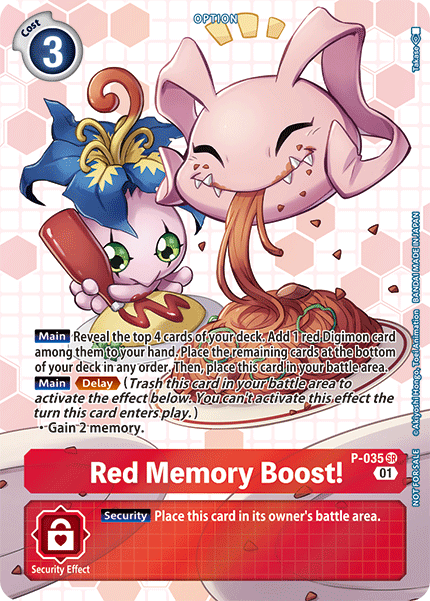 Red Memory Boost! [P-035] (Box Promotion Pack - Next Adventure) [Promotional Cards] | Shuffle n Cut Hobbies & Games