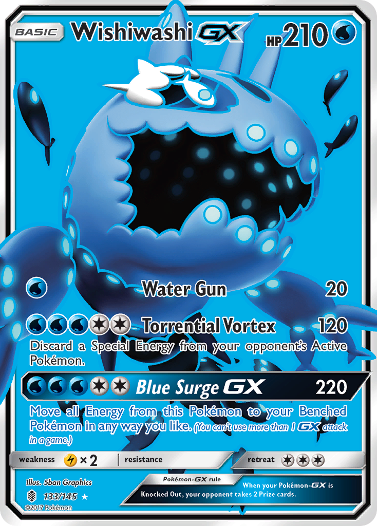 Wishiwashi GX (133/145) [Sun & Moon: Guardians Rising] | Shuffle n Cut Hobbies & Games