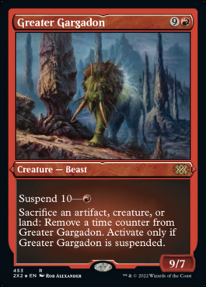 Greater Gargadon (Foil Etched) [Double Masters 2022] | Shuffle n Cut Hobbies & Games