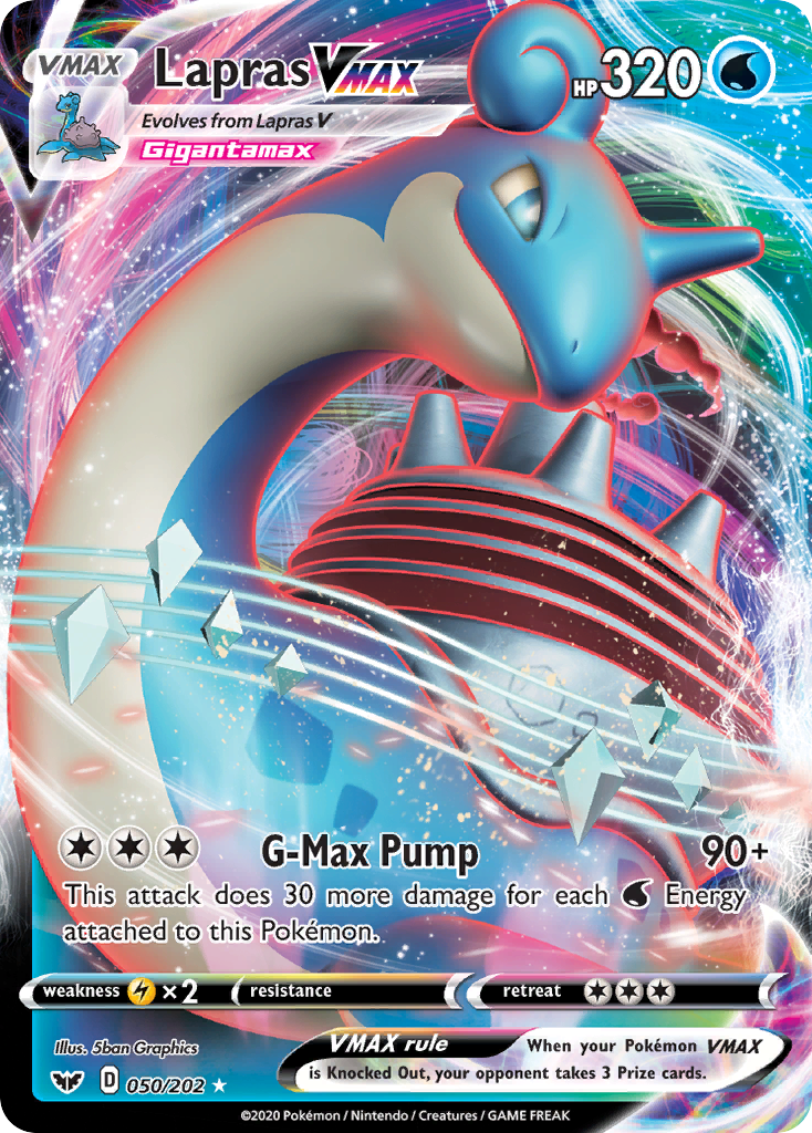 Lapras VMAX (050/202) [Sword & Shield: Base Set] | Shuffle n Cut Hobbies & Games