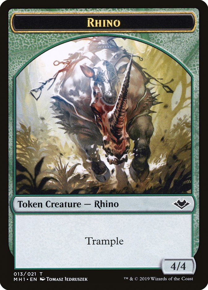 Rhino Token [Modern Horizons Tokens] | Shuffle n Cut Hobbies & Games