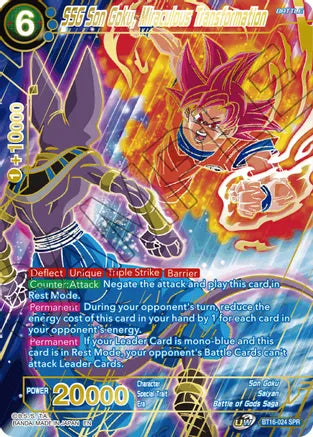 SSG Son Goku, Miraculous Transformation (SPR) (BT16-024) [Realm of the Gods] | Shuffle n Cut Hobbies & Games