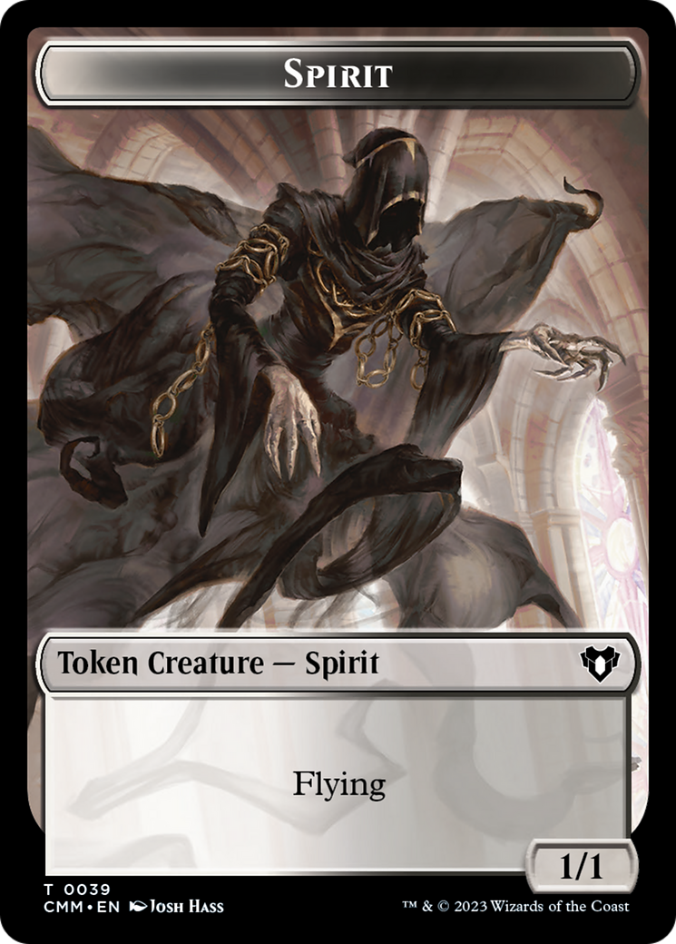 Spirit (0039) // Bird Illusion Double-Sided Token [Commander Masters Tokens] | Shuffle n Cut Hobbies & Games