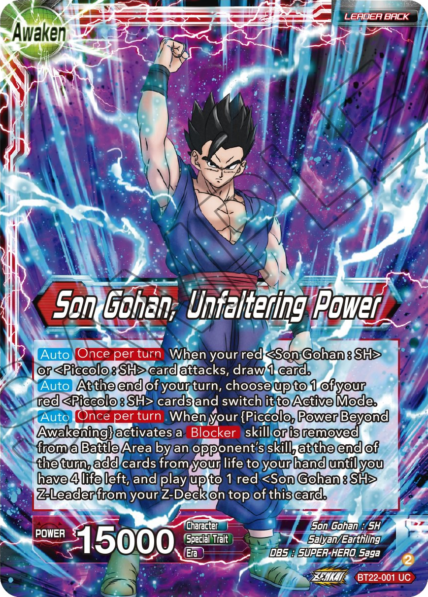 Son Gohan // Son Gohan, Unfaltering Power (BT22-001) [Critical Blow] | Shuffle n Cut Hobbies & Games