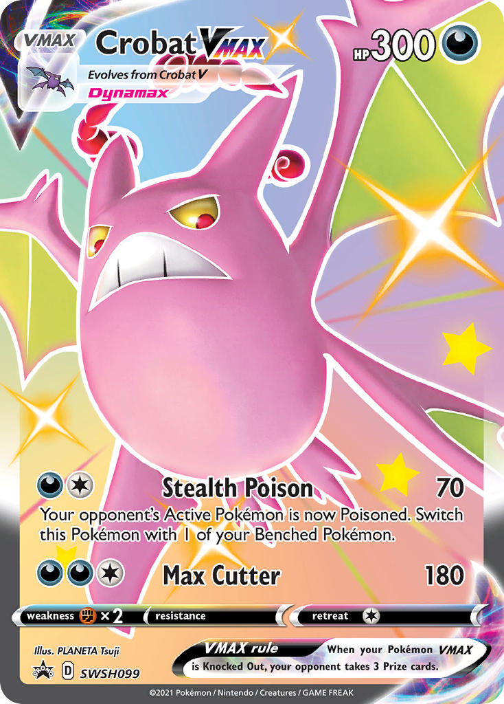 Crobat VMAX (SWSH099) (Jumbo Card) [Sword & Shield: Black Star Promos] | Shuffle n Cut Hobbies & Games