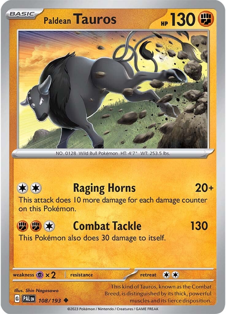 Paldean Tauros (108/193) [Scarlet & Violet: Paldea Evolved] | Shuffle n Cut Hobbies & Games