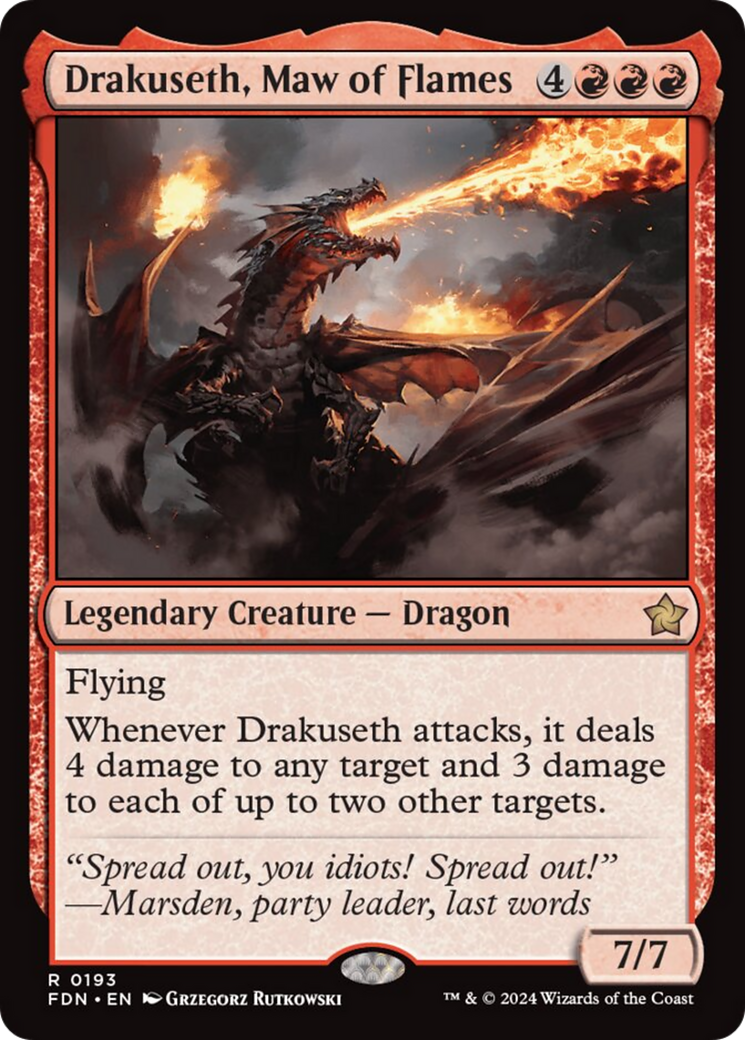 Drakuseth, Maw of Flames [Foundations] | Shuffle n Cut Hobbies & Games