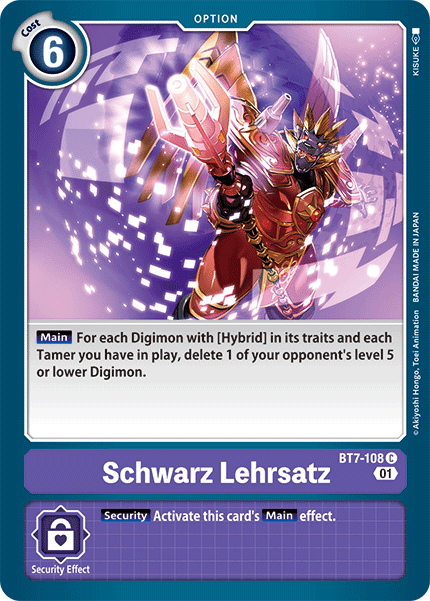 Schwarz Lehrsatz [BT7-108] [Next Adventure] | Shuffle n Cut Hobbies & Games