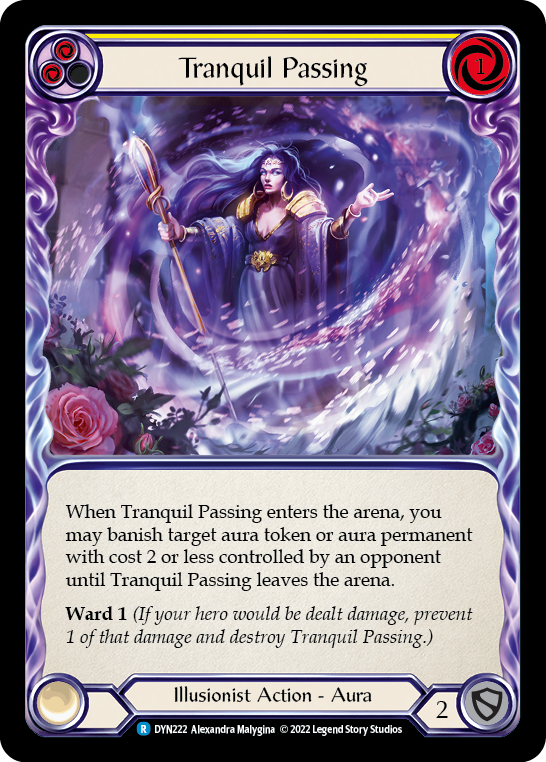 Tranquil Passing (Yellow) [DYN222] (Dynasty)  Rainbow Foil | Shuffle n Cut Hobbies & Games