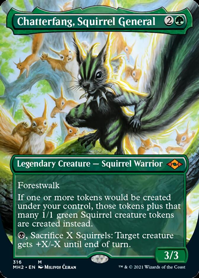 Chatterfang, Squirrel General (Borderless Alternate Art) [Modern Horizons 2] | Shuffle n Cut Hobbies & Games