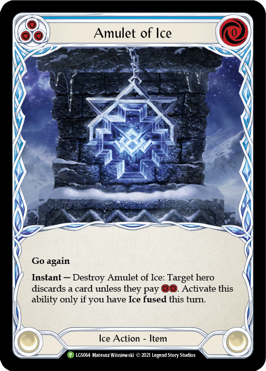 Amulet of Ice [LGS064] (Promo)  Cold Foil | Shuffle n Cut Hobbies & Games