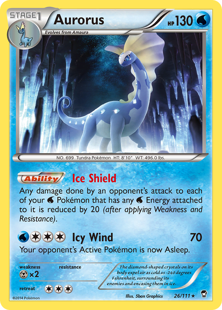 Aurorus (26/111) [XY: Furious Fists] | Shuffle n Cut Hobbies & Games