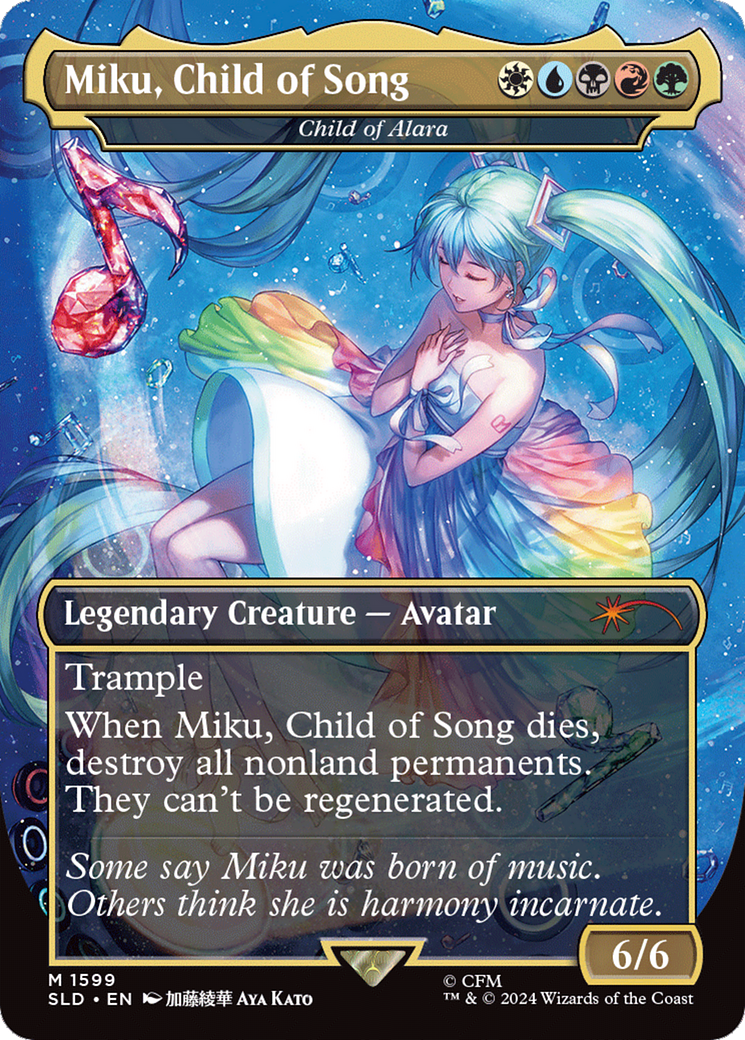 Miku, Child of Song - Child of Alara (Rainbow Foil) [Secret Lair Drop Series] | Shuffle n Cut Hobbies & Games