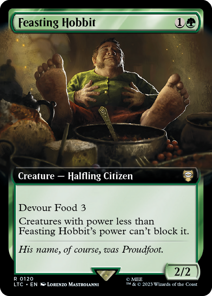 Feasting Hobbit (Extended Art) [The Lord of the Rings: Tales of Middle-Earth Commander] | Shuffle n Cut Hobbies & Games