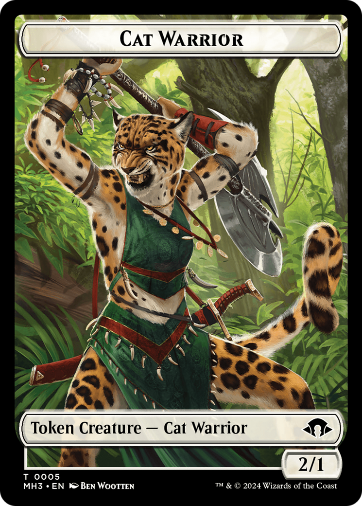 Phyrexian Germ // Cat Warrior Double-Sided Token [Modern Horizons 3 Tokens] | Shuffle n Cut Hobbies & Games