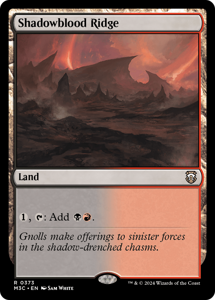 Shadowblood Ridge (Ripple Foil) [Modern Horizons 3 Commander] | Shuffle n Cut Hobbies & Games