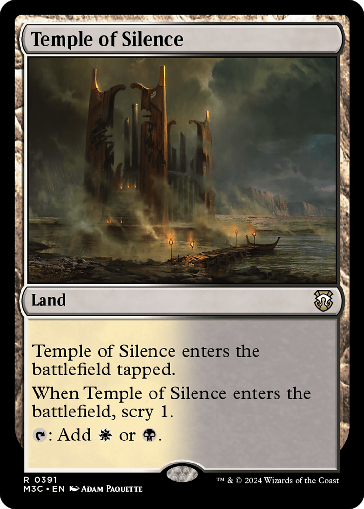 Temple of Silence (Ripple Foil) [Modern Horizons 3 Commander] | Shuffle n Cut Hobbies & Games