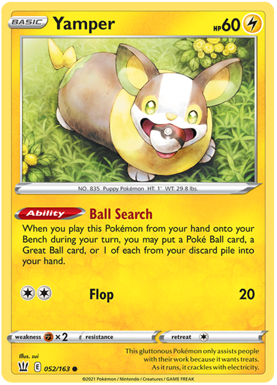 Yamper (052/163) [Sword & Shield: Battle Styles] | Shuffle n Cut Hobbies & Games