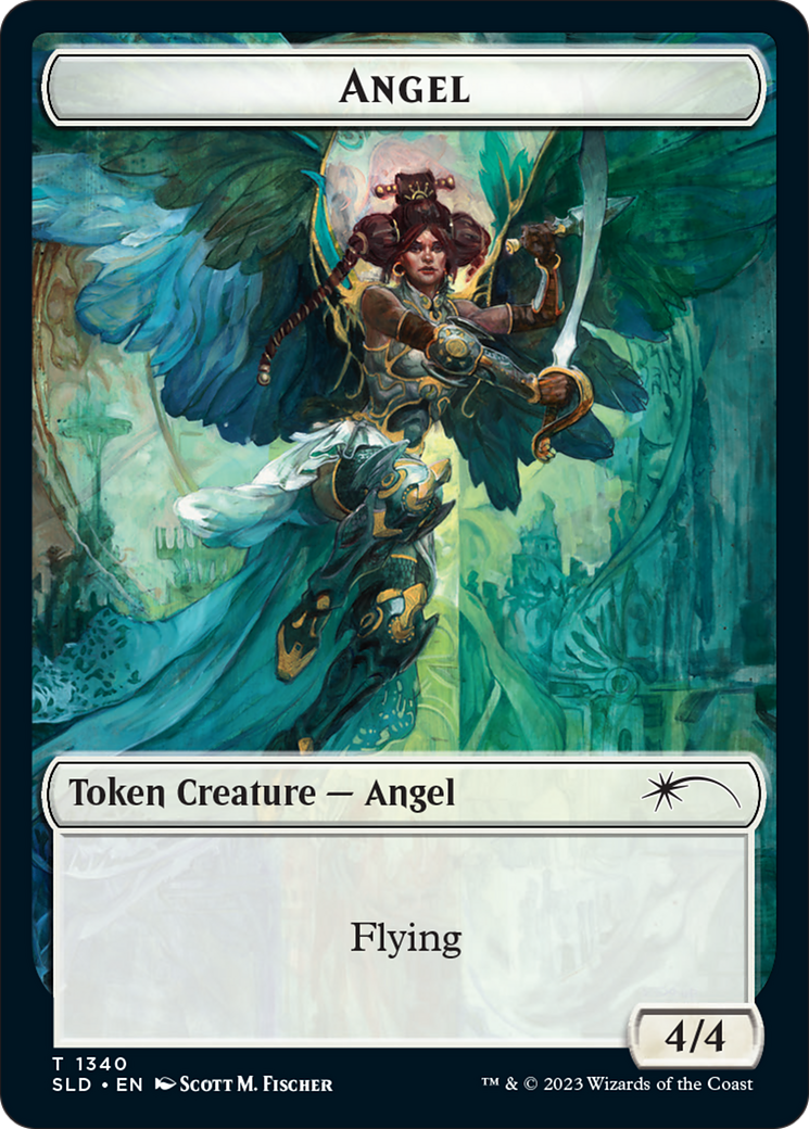 Angel (SLD) // Soldier (GRN) Double-Sided Token [Secret Lair: Angels Tokens] | Shuffle n Cut Hobbies & Games