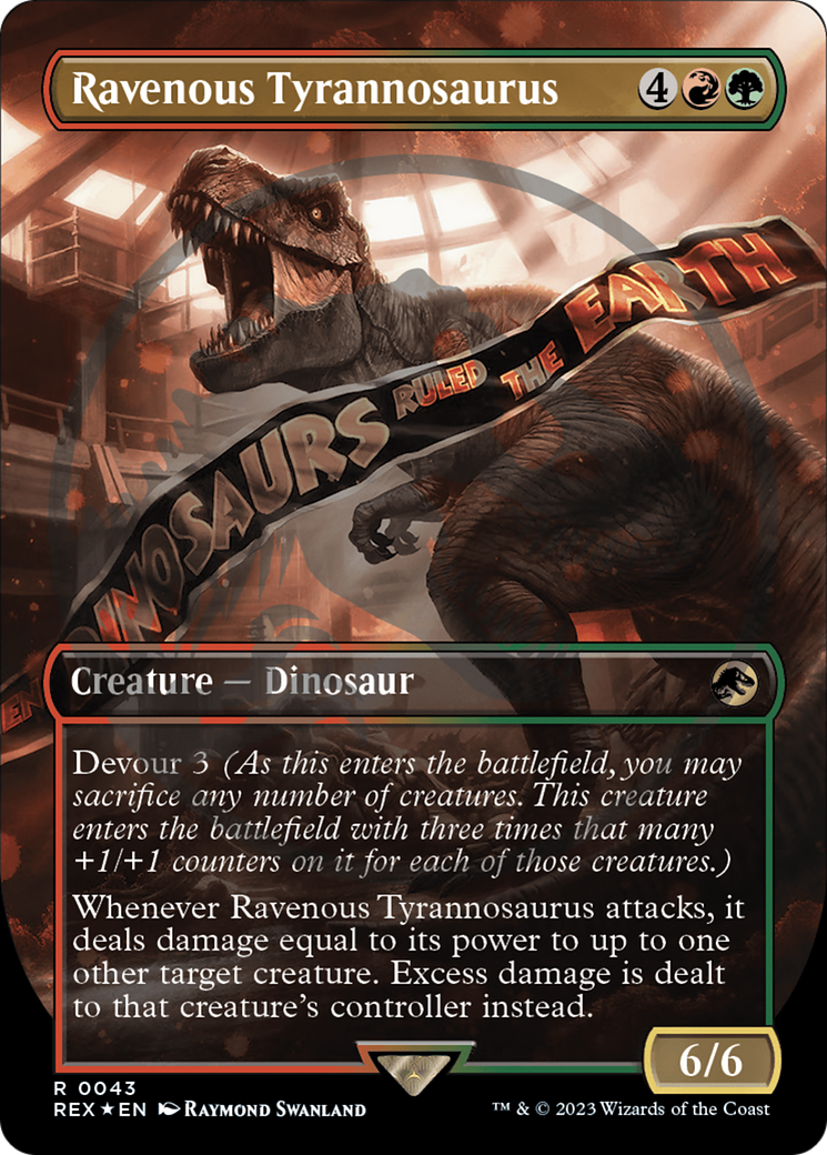 Ravenous Tyrannosaurus (Emblem) (Borderless) [Jurassic World Collection Tokens] | Shuffle n Cut Hobbies & Games