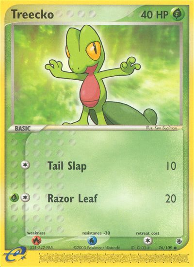 Treecko (76/109) [EX: Ruby & Sapphire] | Shuffle n Cut Hobbies & Games